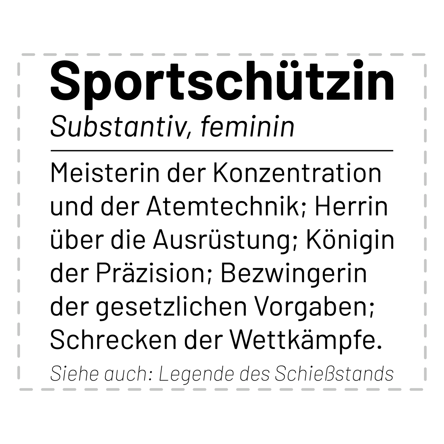 Sportschütze Tasse - Wörterbuch "Sportschützin" (Sportschießen, Geschenk)