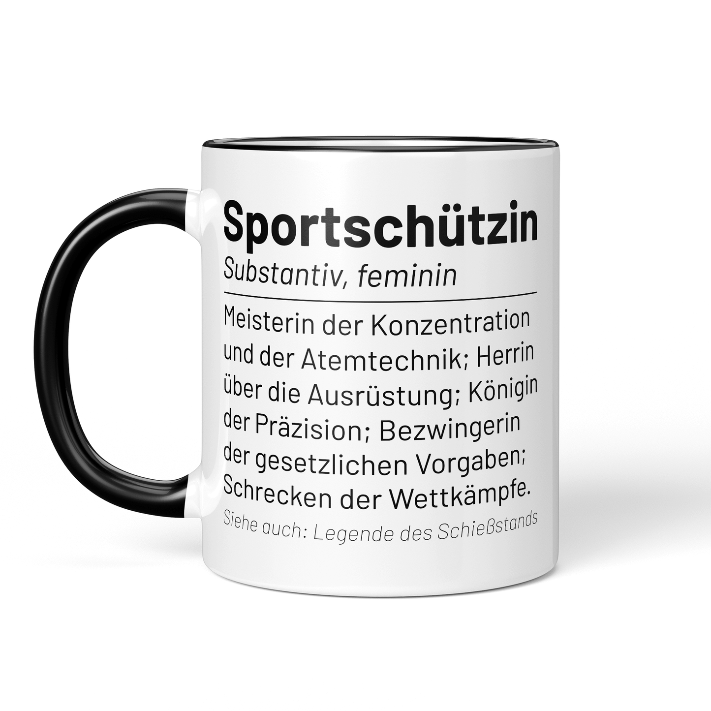 CupHaven® Sportschütze Tasse - Wörterbuch "Sportschützin" - Geschenk für Sportschützen und Sportschützinnen