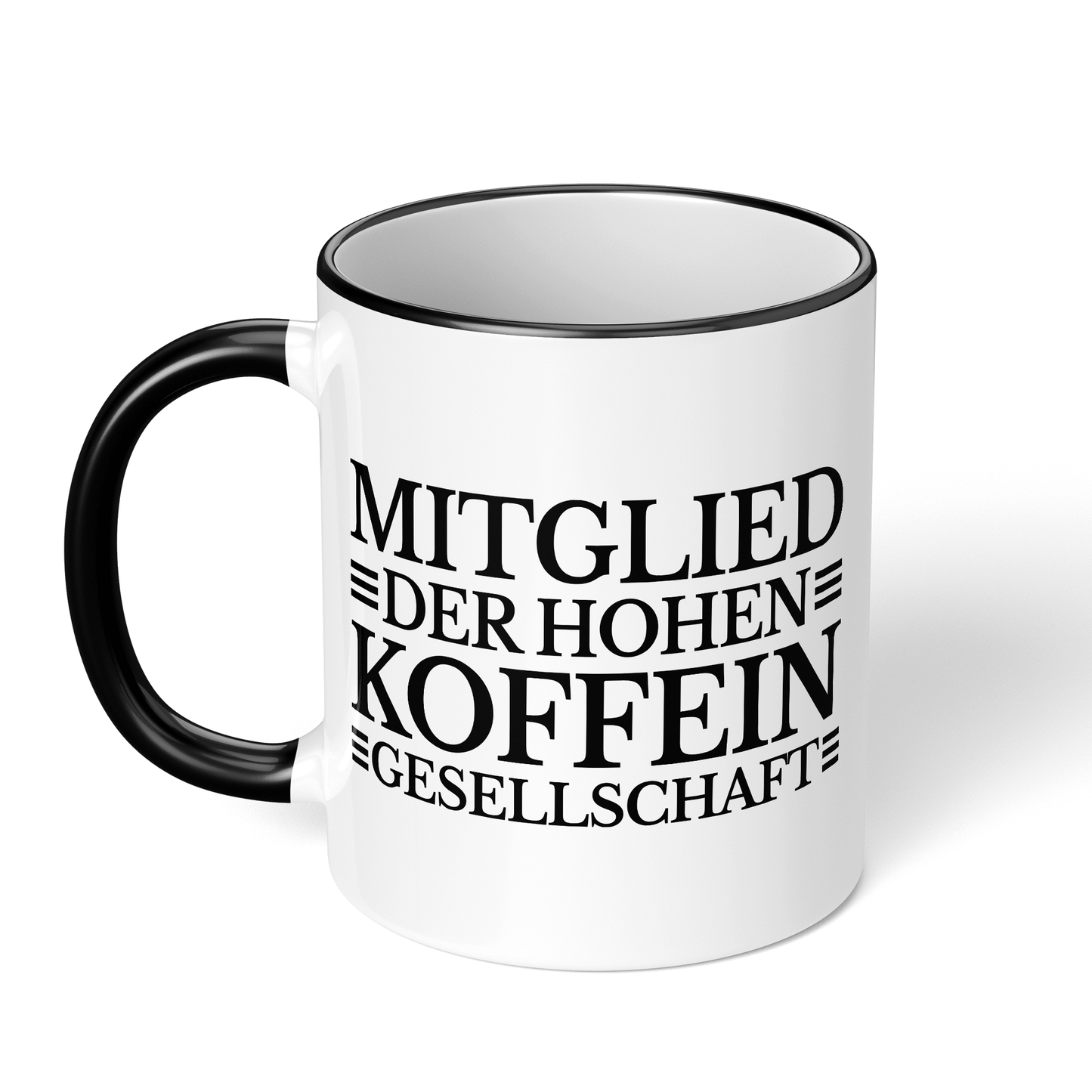 CupHaven® Sprüche Tasse - Mitglied der hohen Koffein-Gesellschaft - Geschenk mit coolen, lustigen und schönen Sprüchen