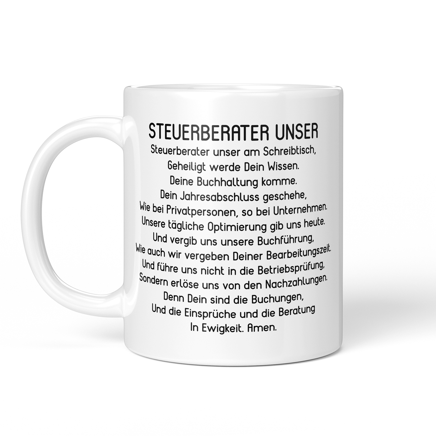 CupHaven® Steuerberater Tasse - "Steuerberater Unser"-Gebet - Geschenk für Steuerberater und Steuerberaterinnen