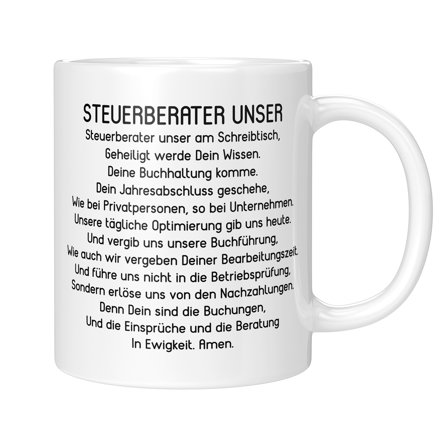 CupHaven® Steuerberater Tasse - "Steuerberater Unser"-Gebet - Geschenk für Steuerberater und Steuerberaterinnen