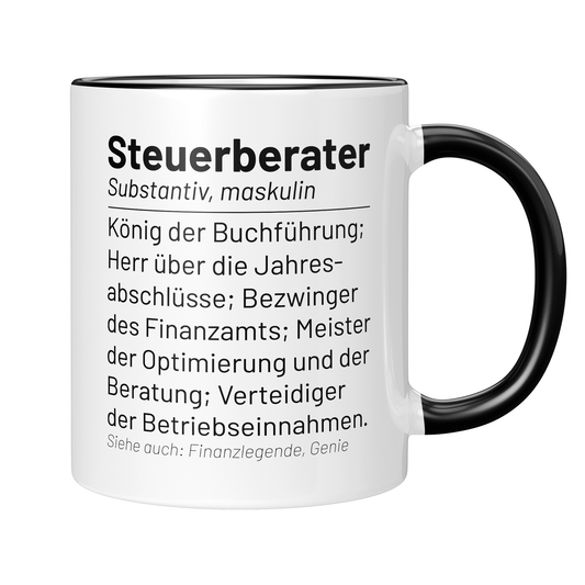 CupHaven® Steuerberater Tasse - Wörterbuch "Steuerberater" - Geschenk für Steuerberater und Steuerberaterinnen