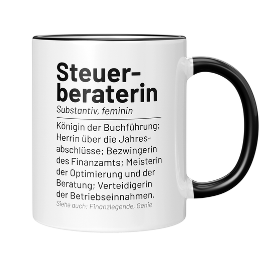 CupHaven® Steuerberater Tasse - Wörterbuch "Steuerberaterin" - Geschenk für Steuerberater und Steuerberaterinnen
