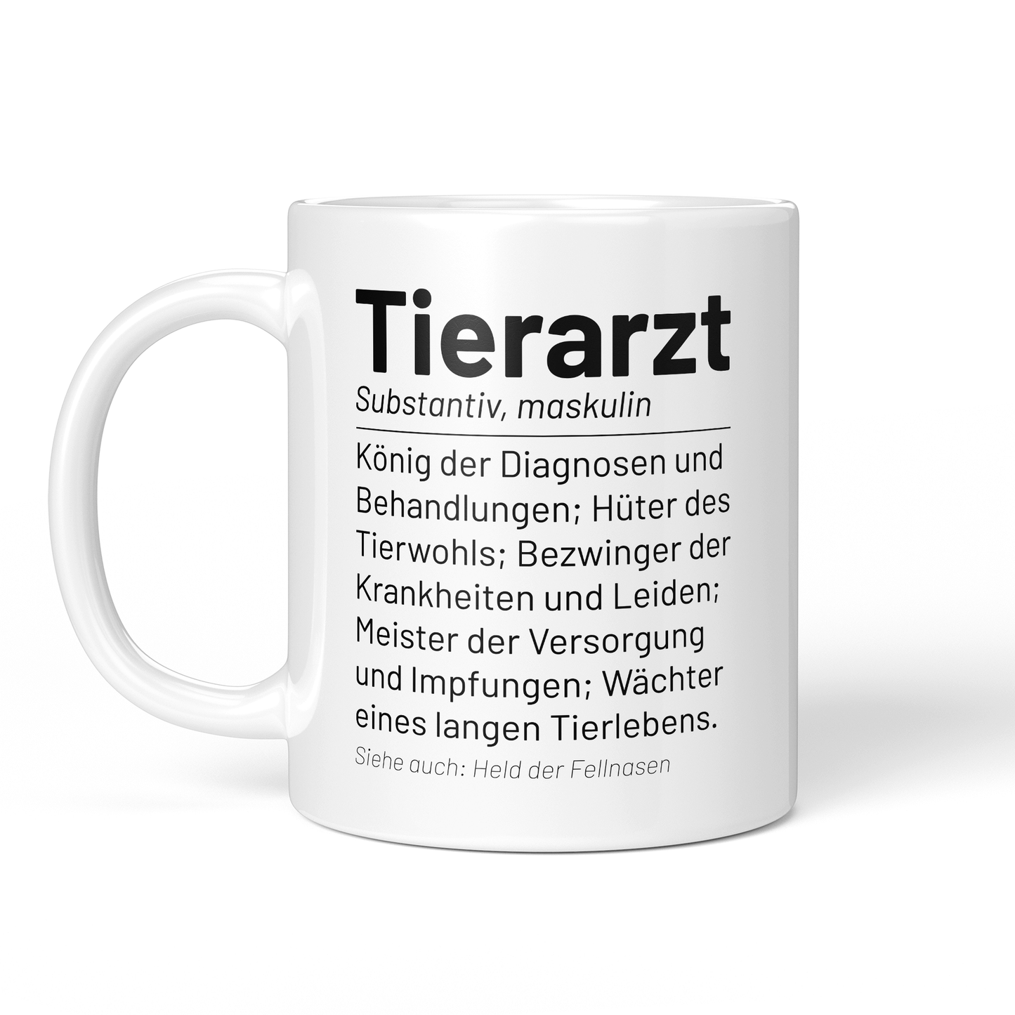 CupHaven® Tierarzt Tasse - Wörterbuch "Tierarzt" - Geschenk für Tierärzte und Tierärztinnen