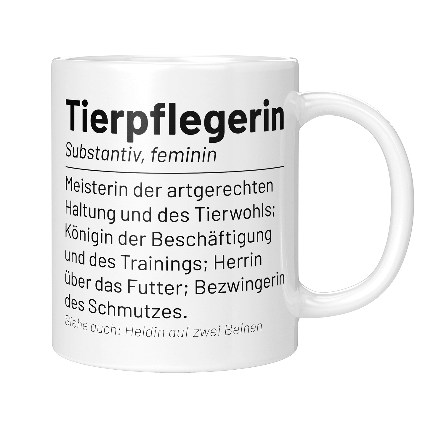 Tierpfleger Tasse - Wörterbuch "Tierpflegerin" (Tierpflege, Geschenk)