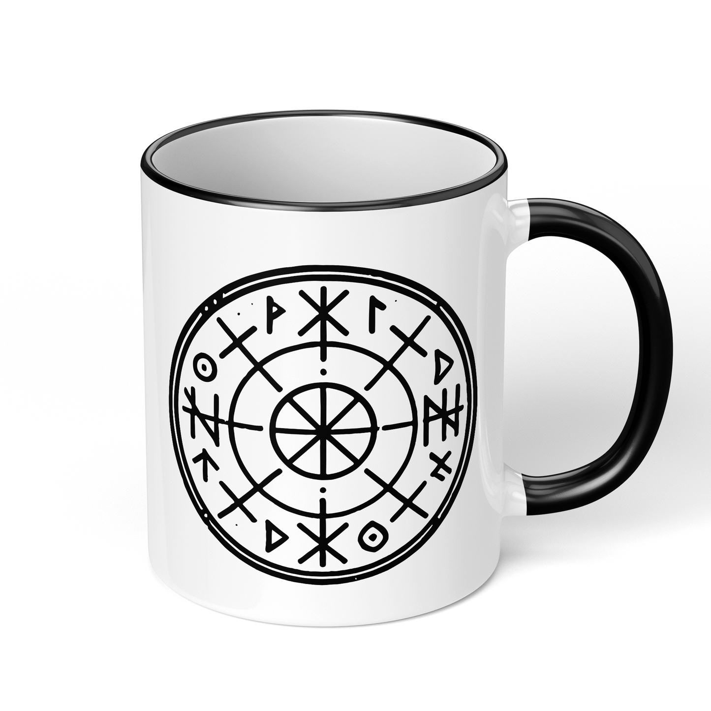 CupHaven® Wikinger Tasse - Nordischer Runenkreis - Geschenk für Fans von Paganismus und nordischer Mythologie
