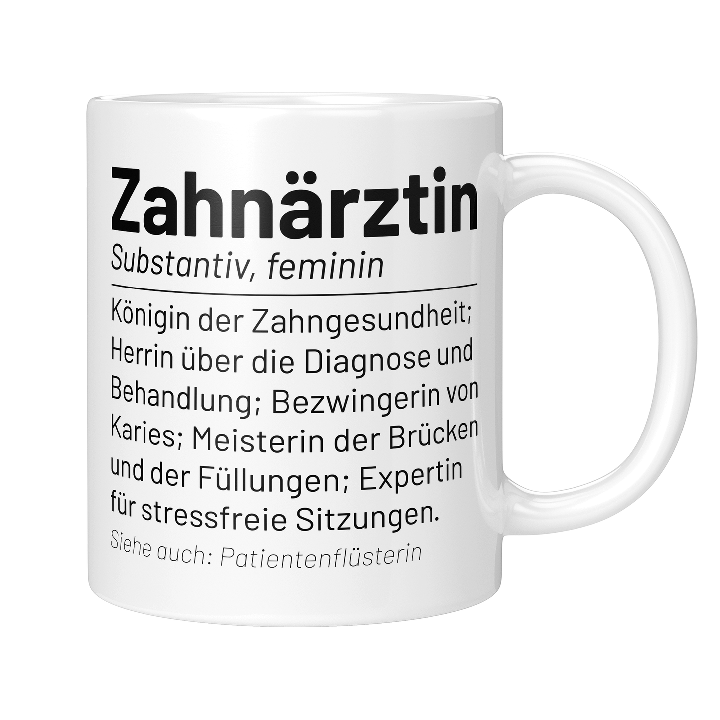 CupHaven® Zahnarzt Tasse - Wörterbuch "Zahnärztin" - Geschenk für Zahnärzte und Zahnärztinnen