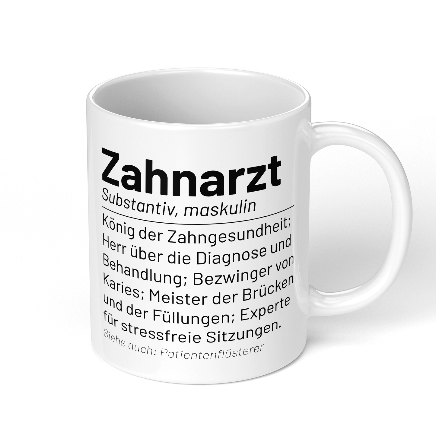 CupHaven® Zahnarzt Tasse - Wörterbuch "Zahnarzt" - Geschenk für Zahnärzte und Zahnärztinnen