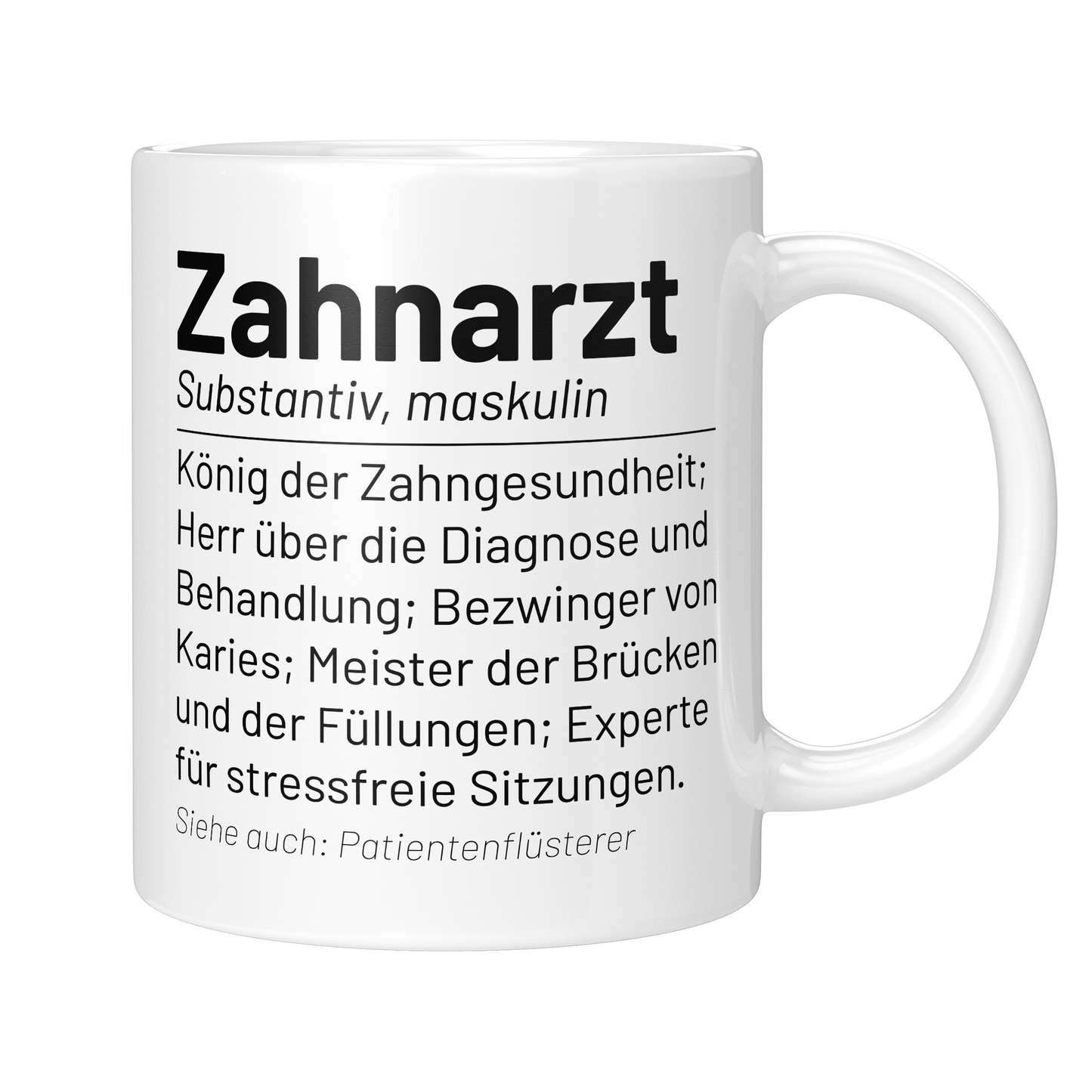 CupHaven® Zahnarzt Tasse - Wörterbuch "Zahnarzt" - Geschenk für Zahnärzte und Zahnärztinnen