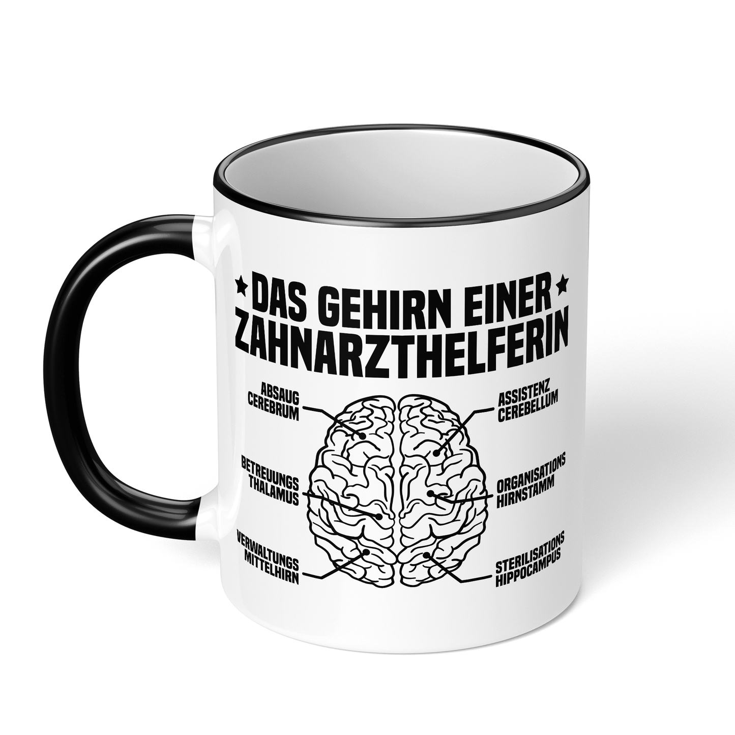 CupHaven® Zahnarzthelferin Tasse - Das Gehirn einer Zahnarzthelferin - Geschenk für Zahnmedizinische Fachangestellte oder ZFAs