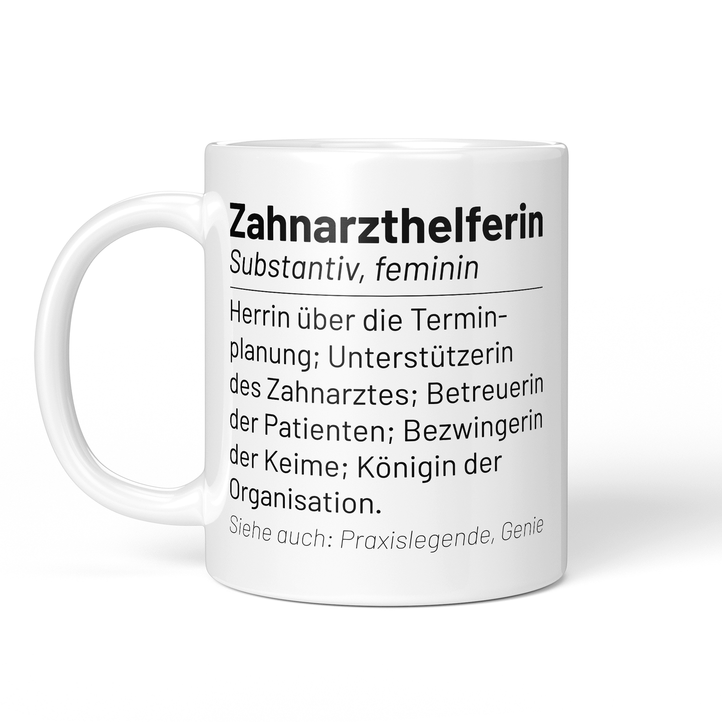 CupHaven® Zahnarzthelferin Tasse - Wörterbuch "Zahnarzthelferin" - Geschenk für Zahnmedizinische Fachangestellte oder ZFAs