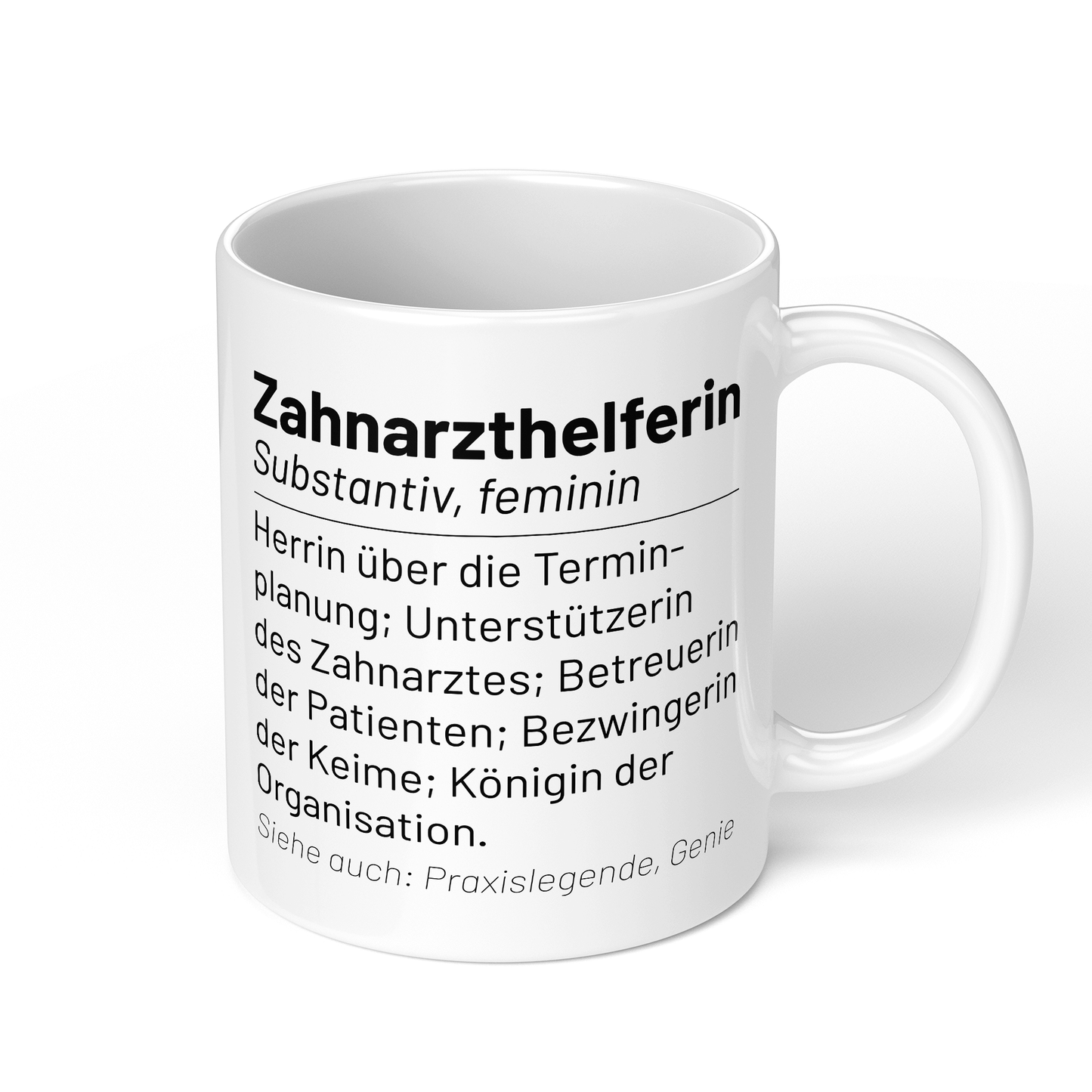 CupHaven® Zahnarzthelferin Tasse - Wörterbuch "Zahnarzthelferin" - Geschenk für Zahnmedizinische Fachangestellte oder ZFAs