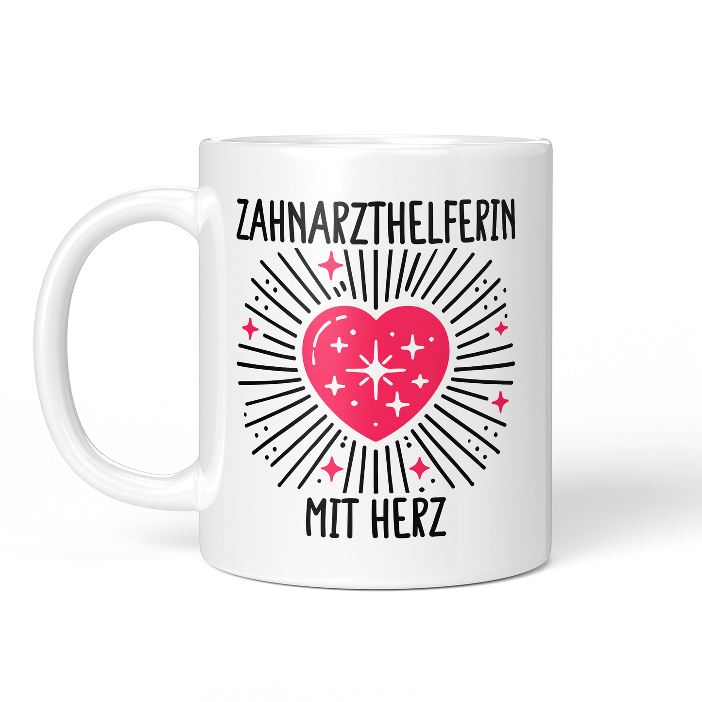 CupHaven® Zahnarzthelferin Tasse - Zahnarzthelferin mit Herz - Geschenk für Zahnmedizinische Fachangestellte oder ZFAs