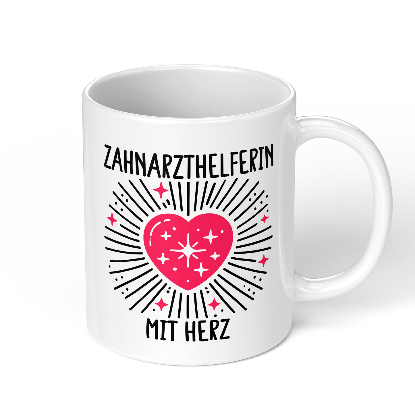 CupHaven® Zahnarzthelferin Tasse - Zahnarzthelferin mit Herz - Geschenk für Zahnmedizinische Fachangestellte oder ZFAs