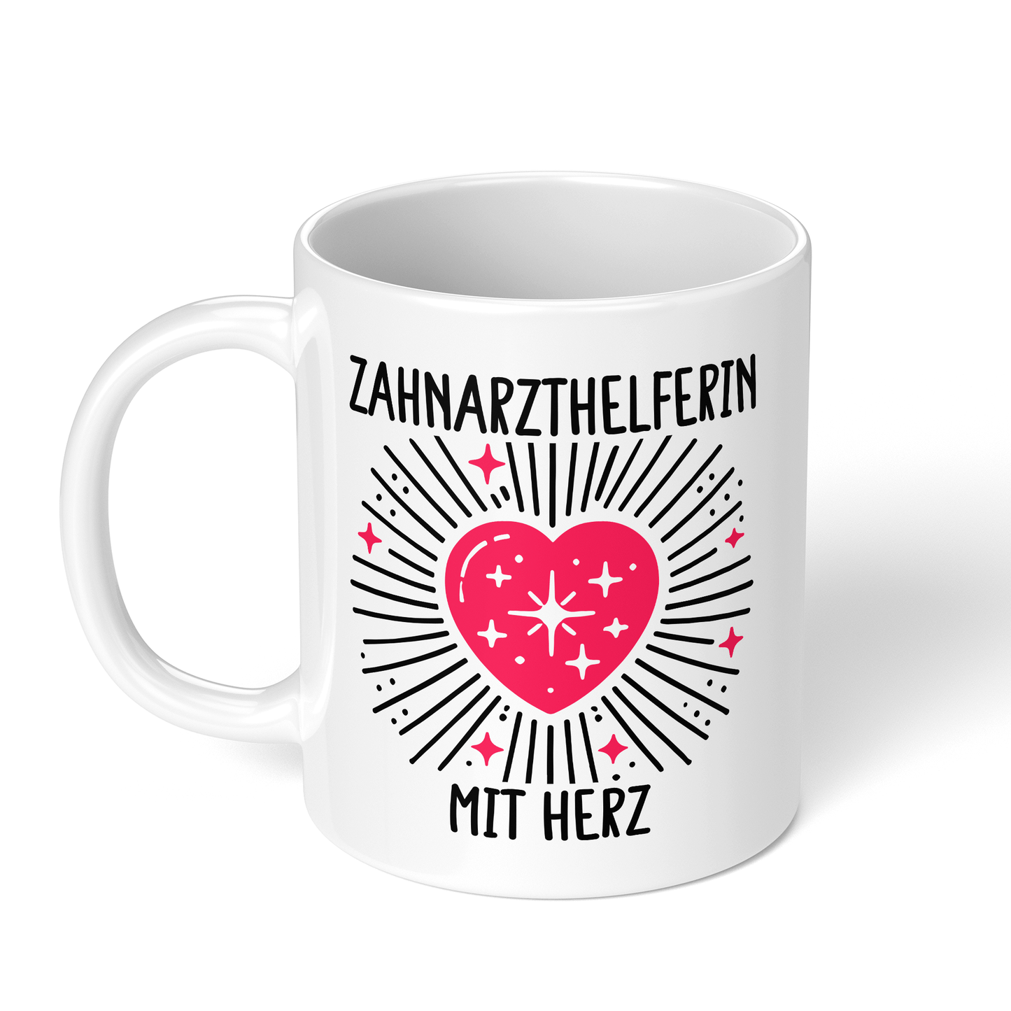 CupHaven® Zahnarzthelferin Tasse - Zahnarzthelferin mit Herz - Geschenk für Zahnmedizinische Fachangestellte oder ZFAs