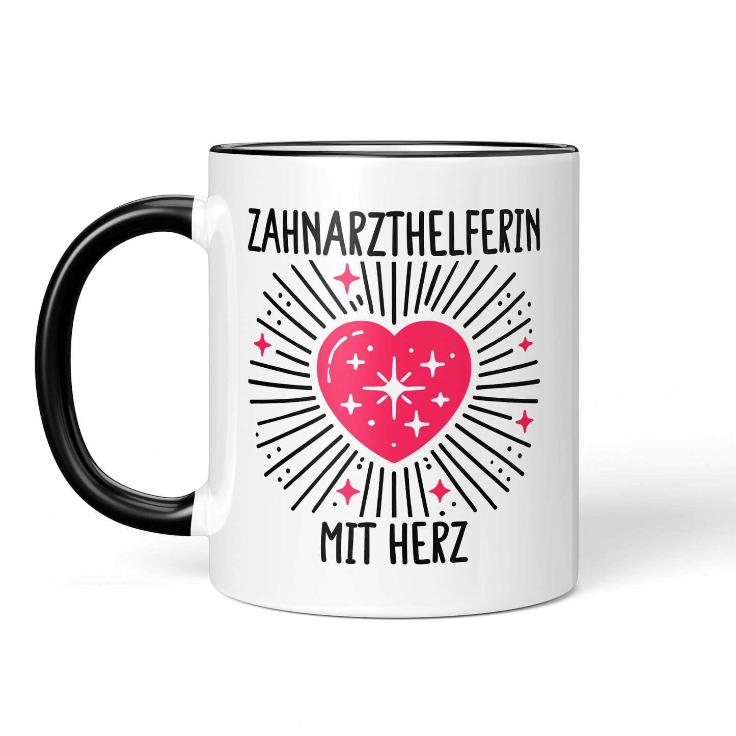 CupHaven® Zahnarzthelferin Tasse - Zahnarzthelferin mit Herz - Geschenk für Zahnmedizinische Fachangestellte oder ZFAs