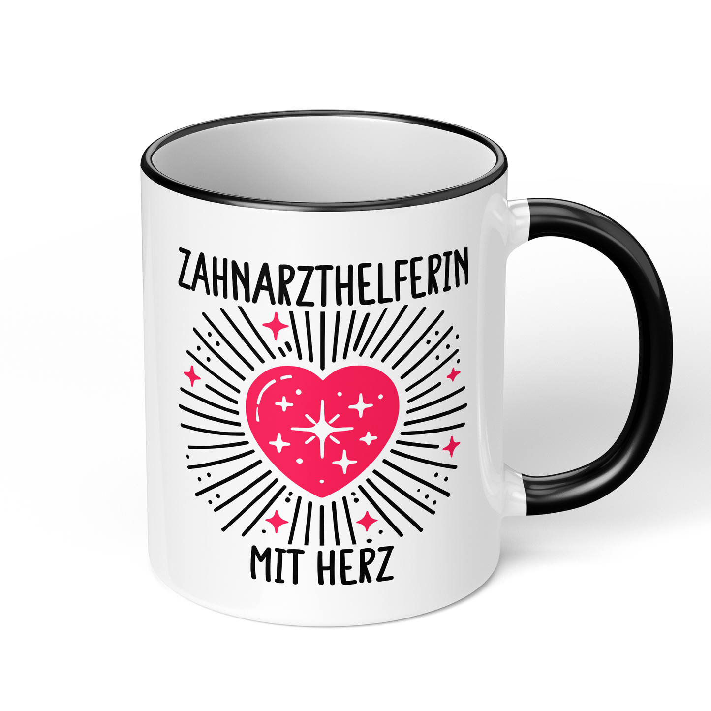 CupHaven® Zahnarzthelferin Tasse - Zahnarzthelferin mit Herz - Geschenk für Zahnmedizinische Fachangestellte oder ZFAs