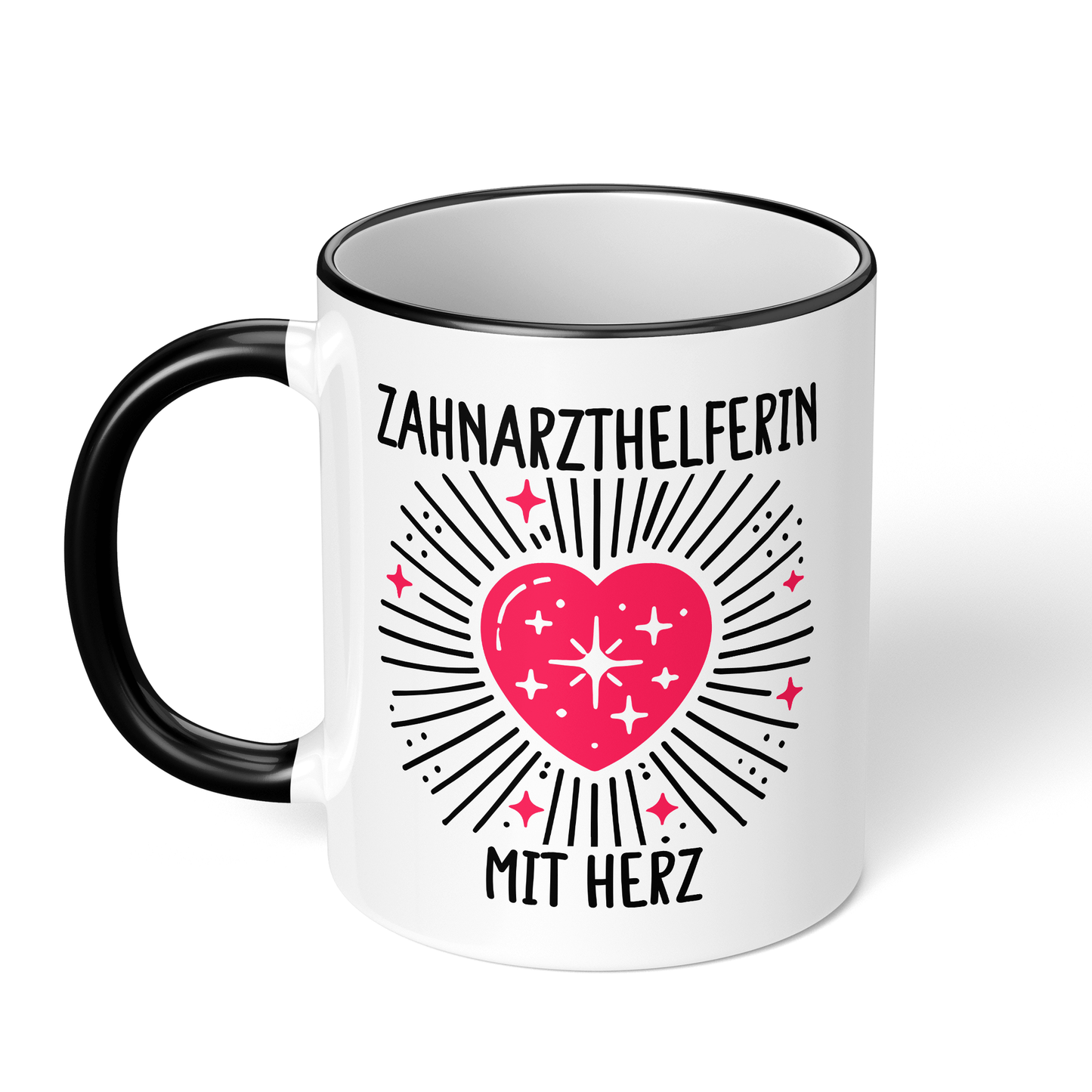 CupHaven® Zahnarzthelferin Tasse - Zahnarzthelferin mit Herz - Geschenk für Zahnmedizinische Fachangestellte oder ZFAs