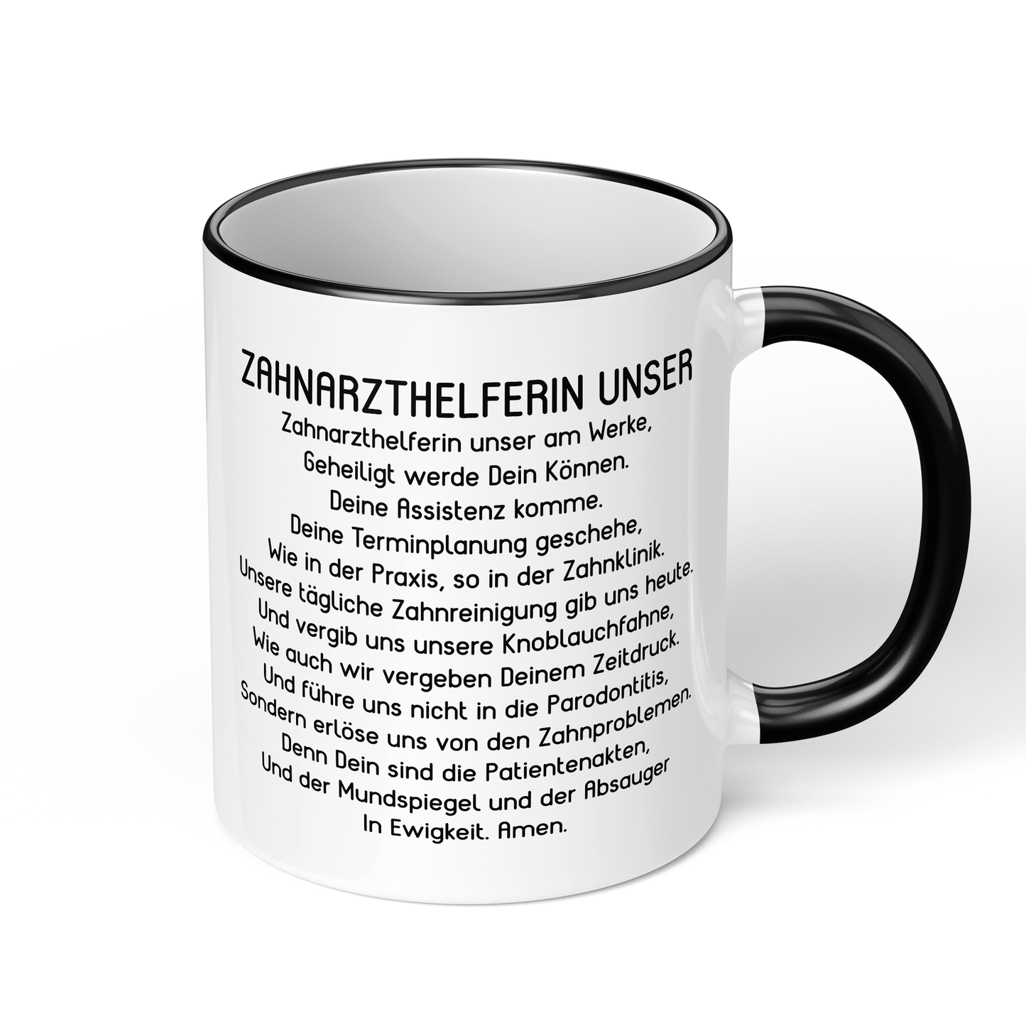 CupHaven® Zahnarzthelferin Tasse - "Zahnarzthelferin Unser"-Gebet - Geschenk für Zahnmedizinische Fachangestellte oder ZFAs