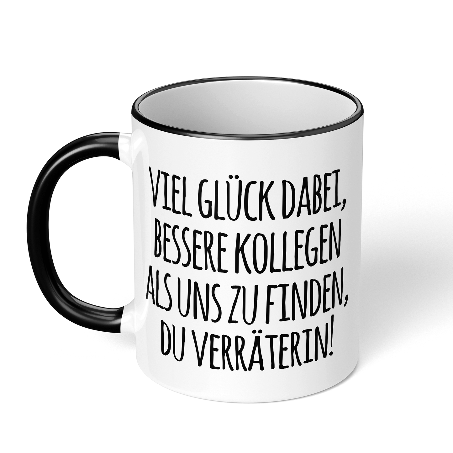 CupHaven® Abschied Kollege Tasse - Viel Glück, Du Verräterin! - Geschenk für Kollegen oder Kollegin zum Jobwechsel bzw. als Abschiedsgeschenk