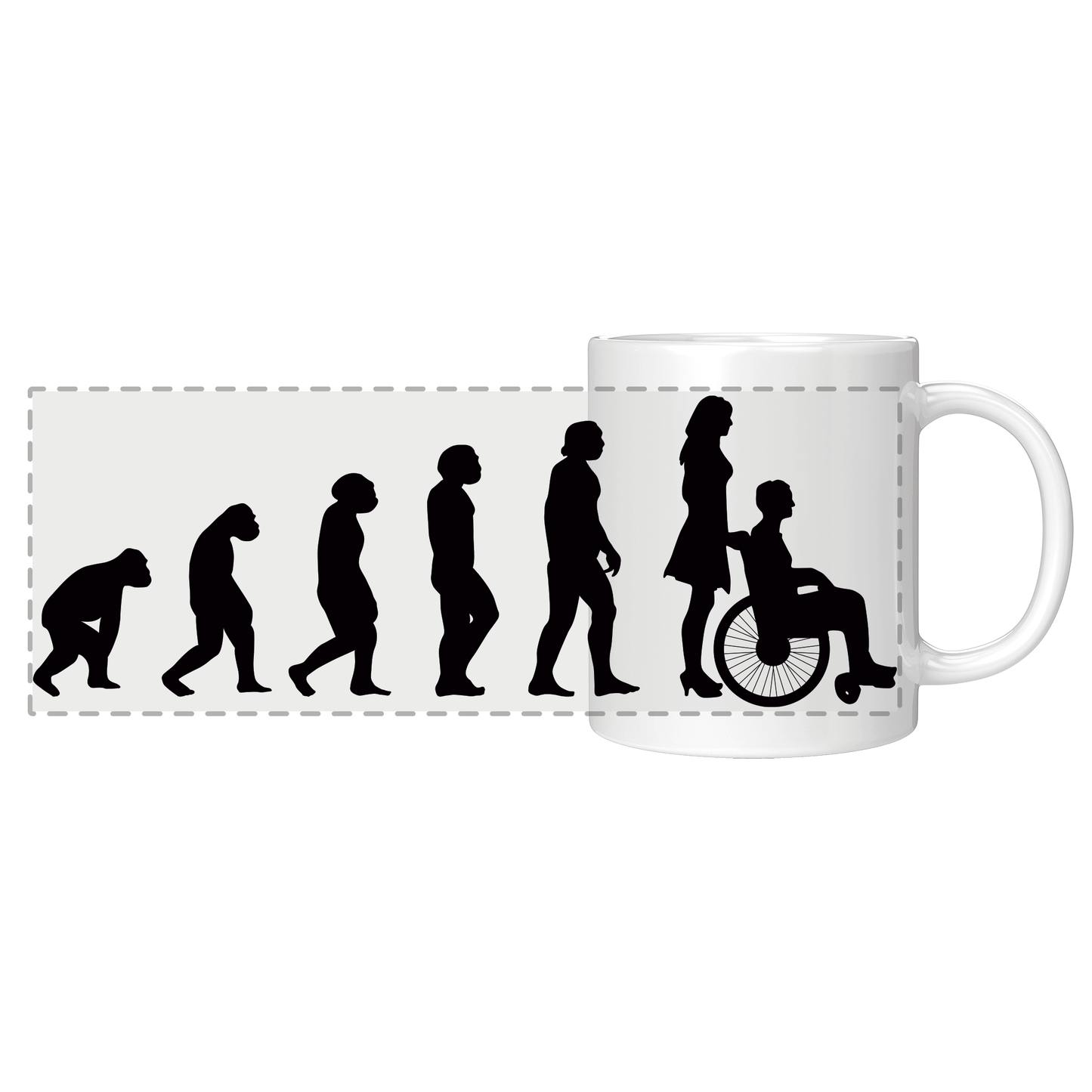 Altenpfleger Tasse Evolution der Altenpflegerin