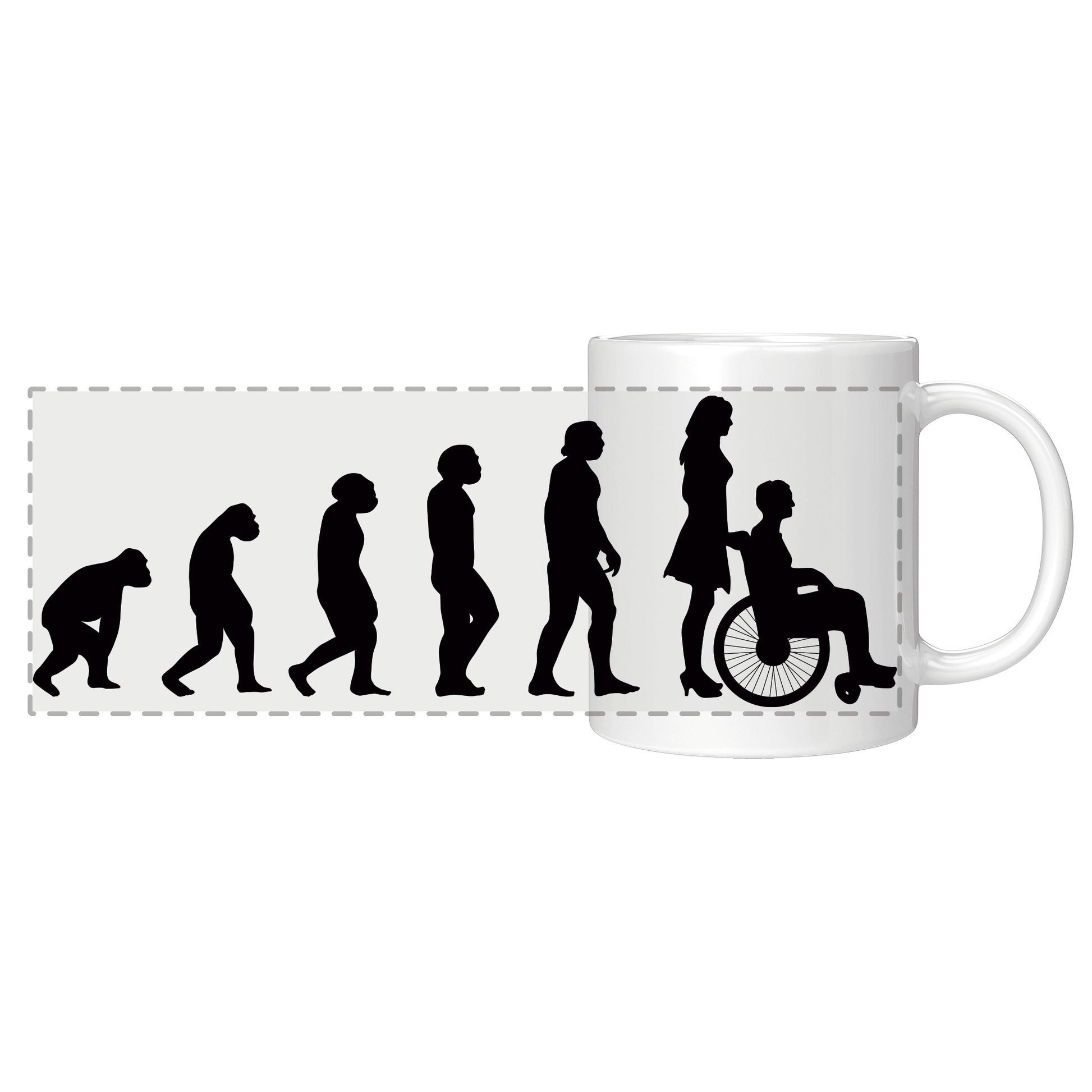 Altenpfleger Tasse Evolution der Altenpflegerin