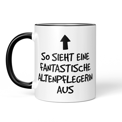 CupHaven® Altenpfleger Tasse - Fantastische Altenpflegerin - Geschenk für Altenpfleger und Altenpflegerinnen