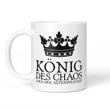 CupHaven® Altenpfleger Tasse - König des Chaos (aka der Altenpfleger) - Geschenk für Altenpfleger und Altenpflegerinnen