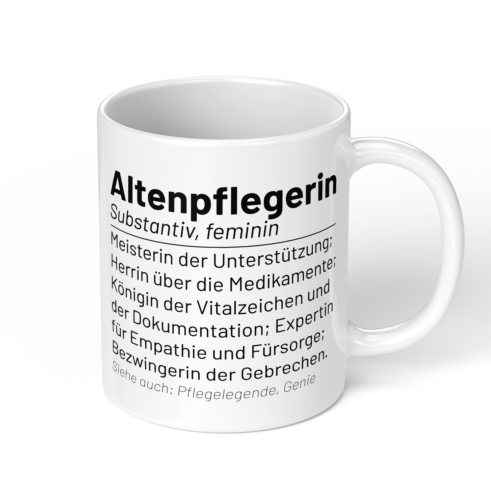 CupHaven® Altenpfleger Tasse - Wörterbuch "Altenpflegerin" - Geschenk für Altenpfleger und Altenpflegerinnen