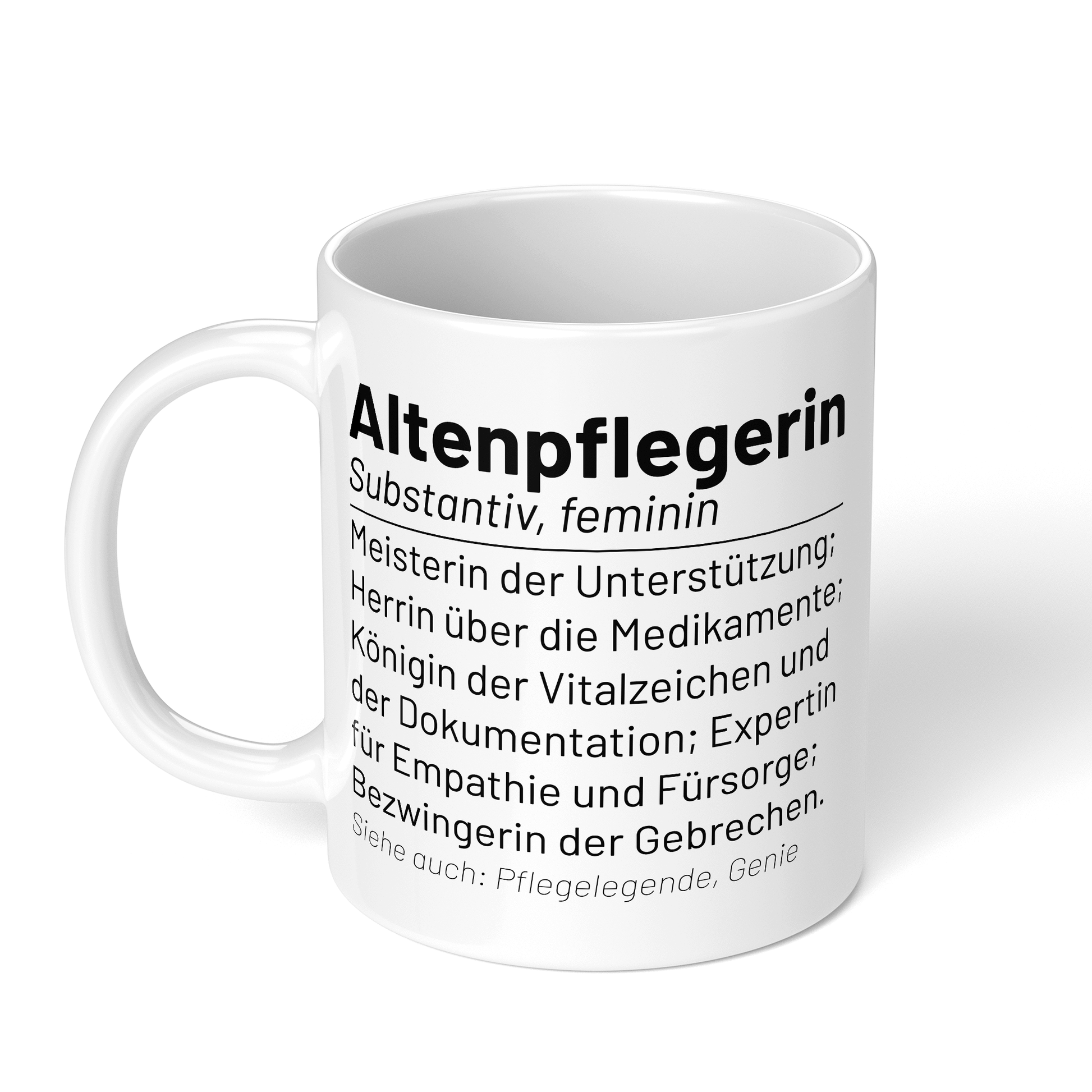 CupHaven® Altenpfleger Tasse - Wörterbuch "Altenpflegerin" - Geschenk für Altenpfleger und Altenpflegerinnen