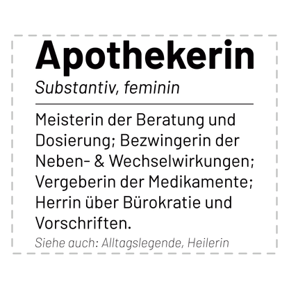 Apotheker Tasse - Wörterbucheintrag: Apothekerin (Apotheke, Geschenk)