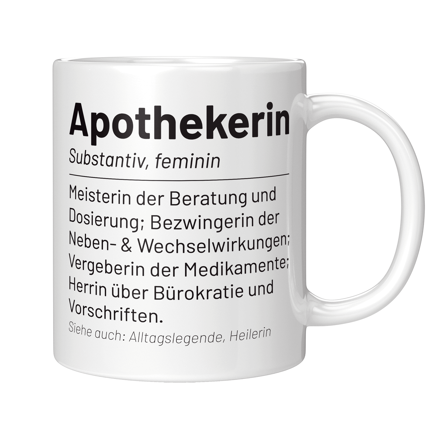 Apotheker Tasse - Wörterbucheintrag: Apothekerin (Apotheke, Geschenk)