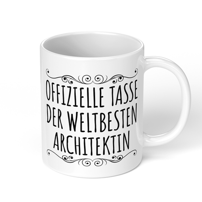 CupHaven® Architekt Tasse - Weltbeste Architektin - Geschenk für Architekten und Architektinnen