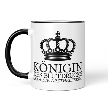CupHaven® Arzthelferin Tasse - Königin des Blutdrucks (aka die Arzthelferin) - Geschenk für Arzthelferinnen und Medizinische Fachangestellte