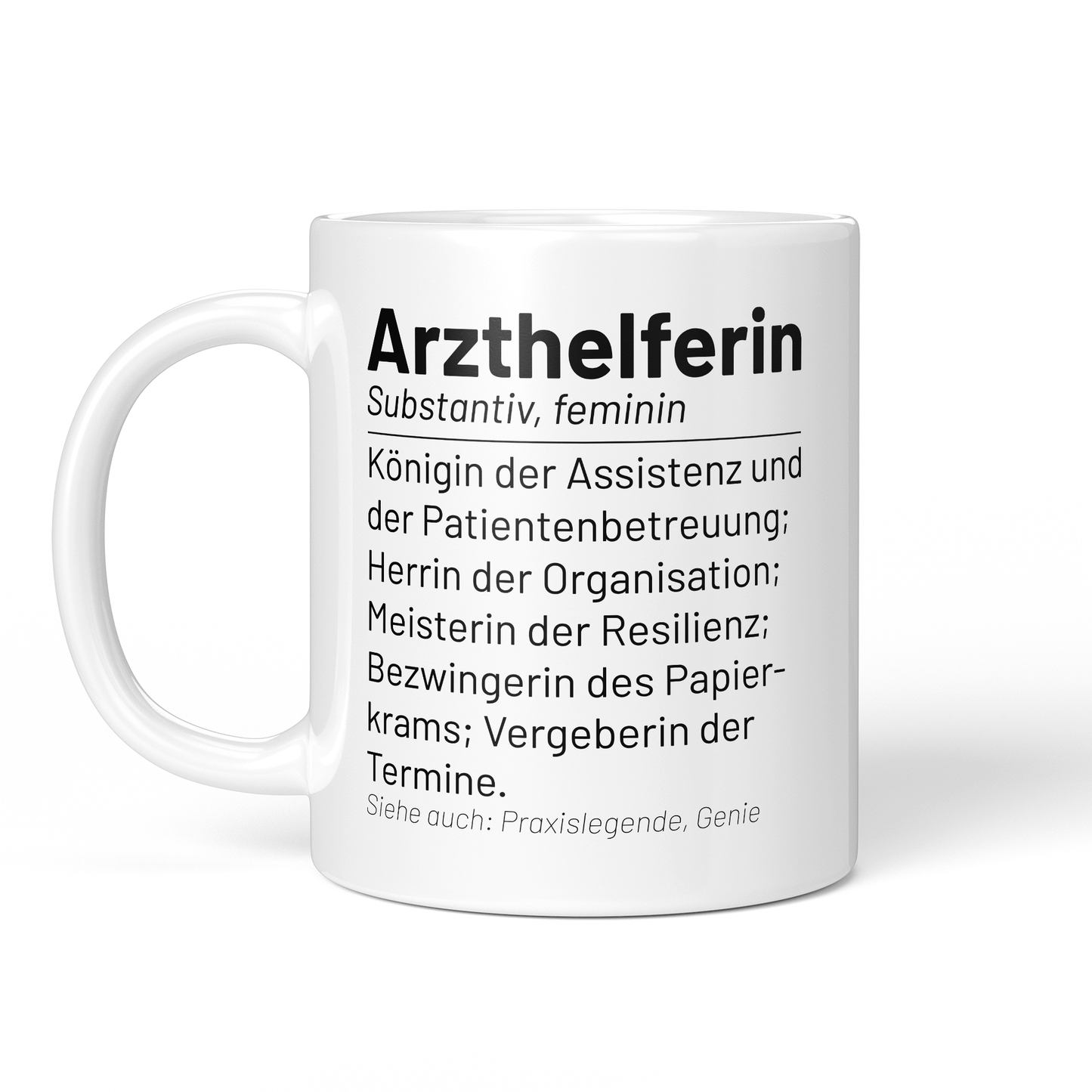 CupHaven® Arzthelferin Tasse - Wörterbuch "Arzthelferin" - Geschenk für Arzthelferinnen und Medizinische Fachangestellte