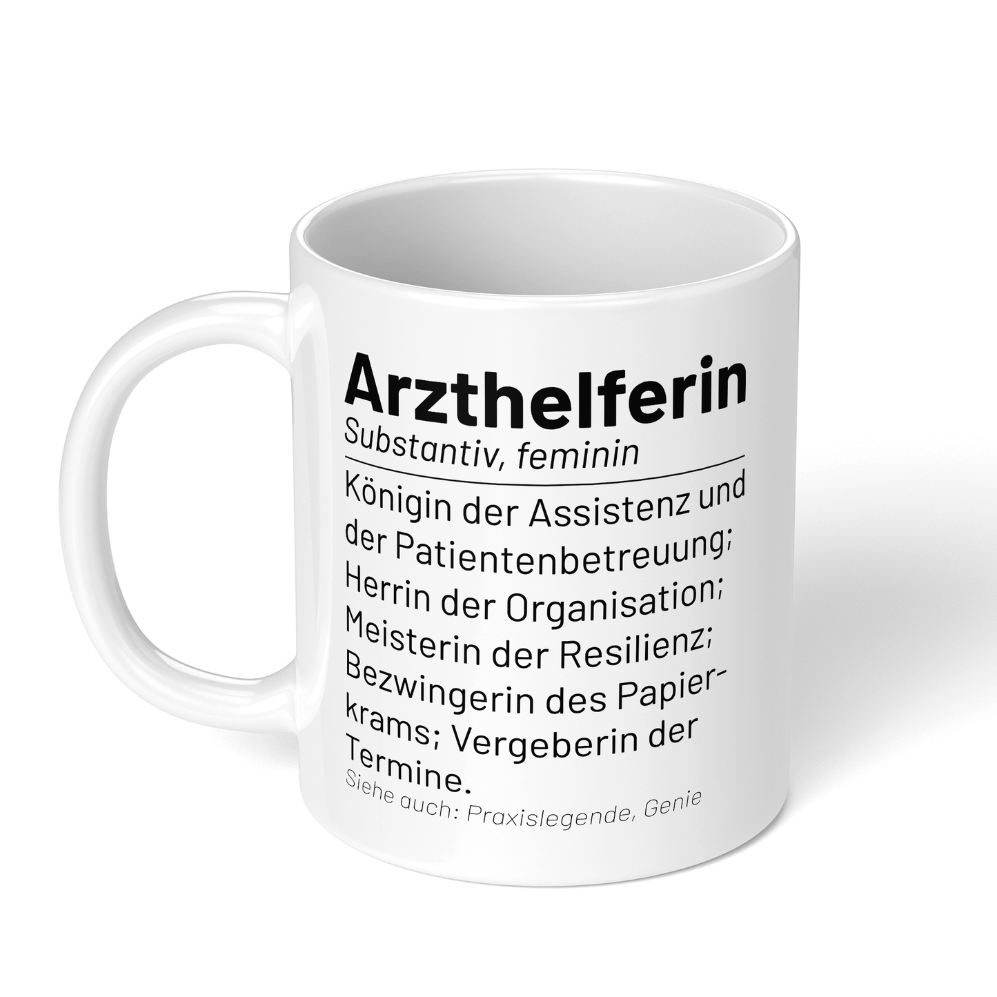 CupHaven® Arzthelferin Tasse - Wörterbuch "Arzthelferin" - Geschenk für Arzthelferinnen und Medizinische Fachangestellte
