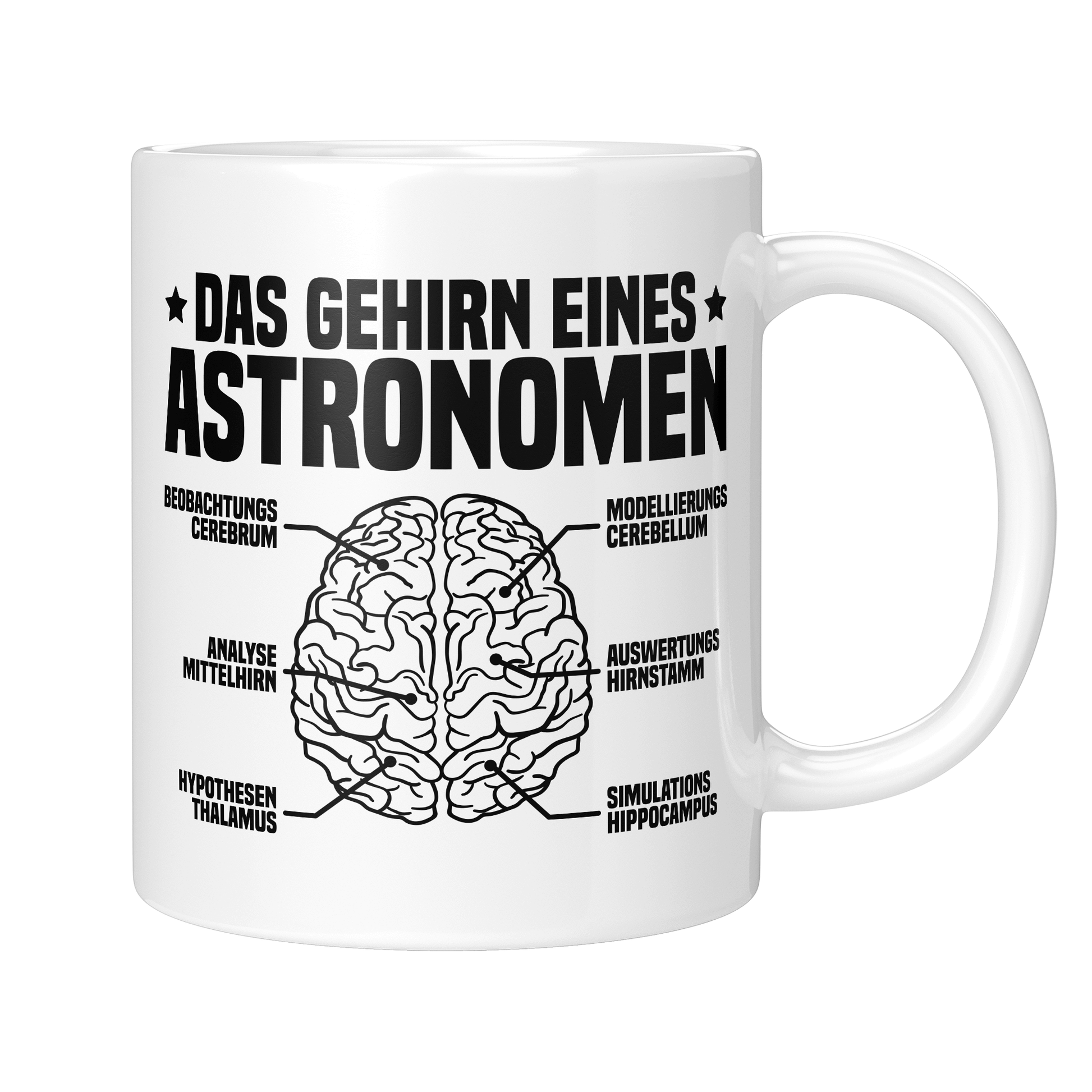 Astronomie Tasse - Das Gehirn eines Astronomen (Astronomin, Geschenk)