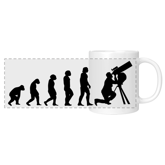 Astronomie Tasse - Evolution des Astronomen (Astronomin, Geschenk)