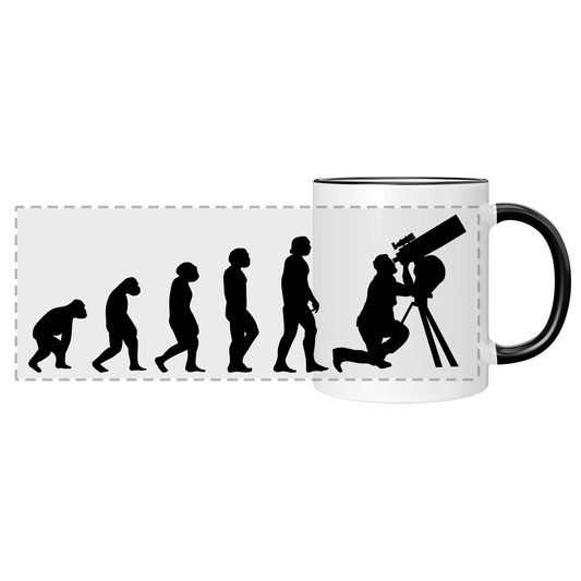 Astronomie Tasse - Evolution des Astronomen (Astronomin, Geschenk)