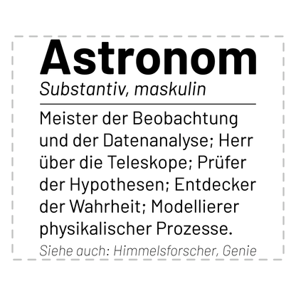 Astronomie Tasse - Wörterbuch "Astronom" (Astronomin, Geschenk)