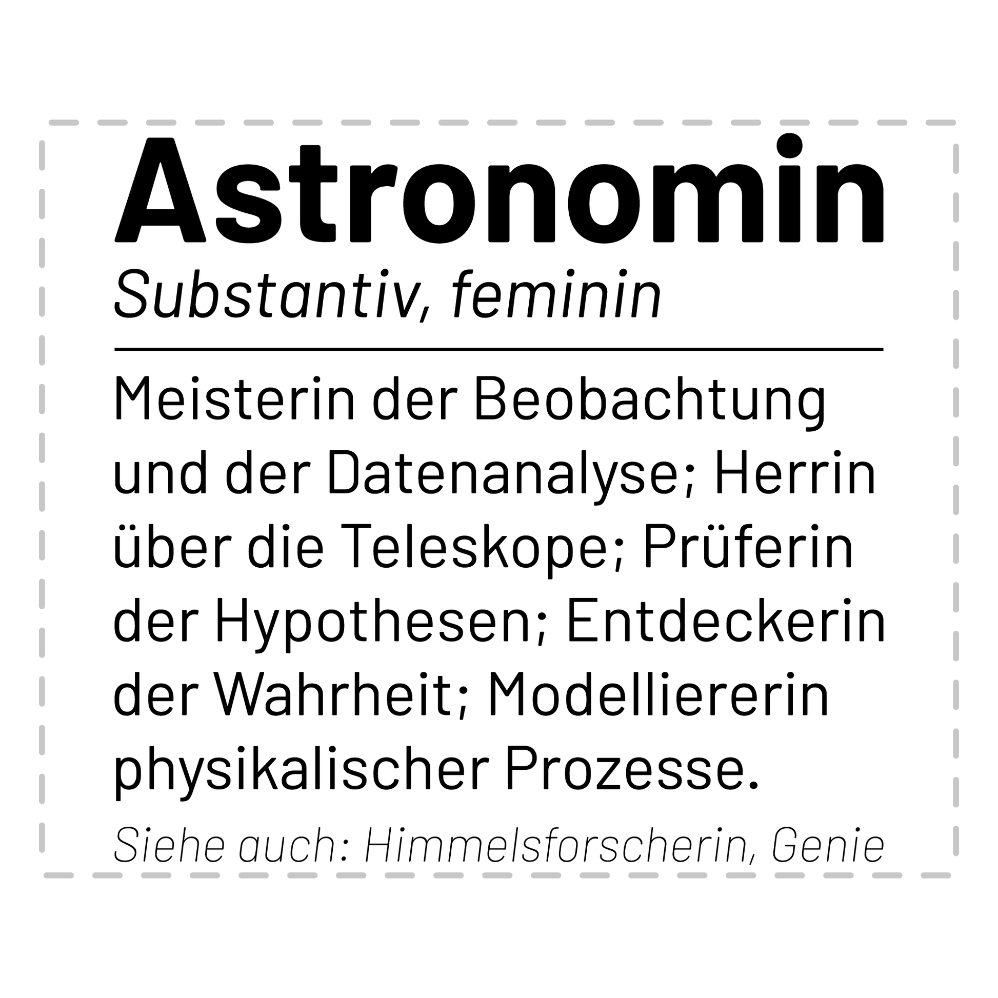 Astronomie Tasse - Wörterbuch "Astronomin" (Astronom, Geschenk)