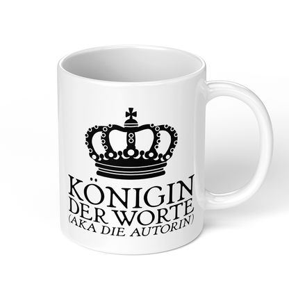 CupHaven® Autor Tasse - Königin der Worte (aka die Autorin) - Geschenk für Autoren und Schriftsteller