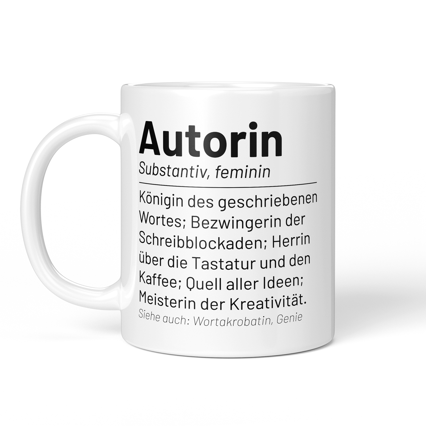 CupHaven® Autor Tasse - Wörterbuch "Autorin" - Geschenk für Autoren und Schriftsteller