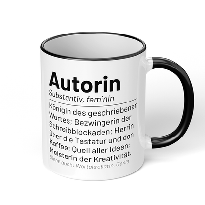 CupHaven® Autor Tasse - Wörterbuch "Autorin" - Geschenk für Autoren und Schriftsteller