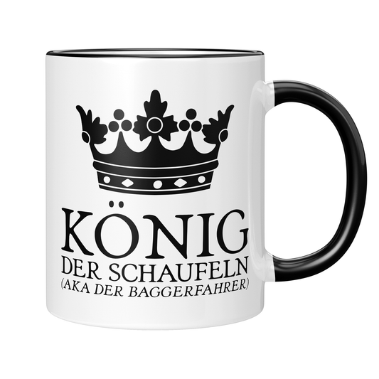 Baggerfahrer Tasse - König der Schaufeln aka der Baggerfahrer (Bagger, Geschenk)