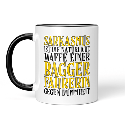 CupHaven® Baggerfahrer Tasse - Sarkasmus einer Baggerfahrerin - Geschenk für Baggerfahrer und Baggerfahrerinnen