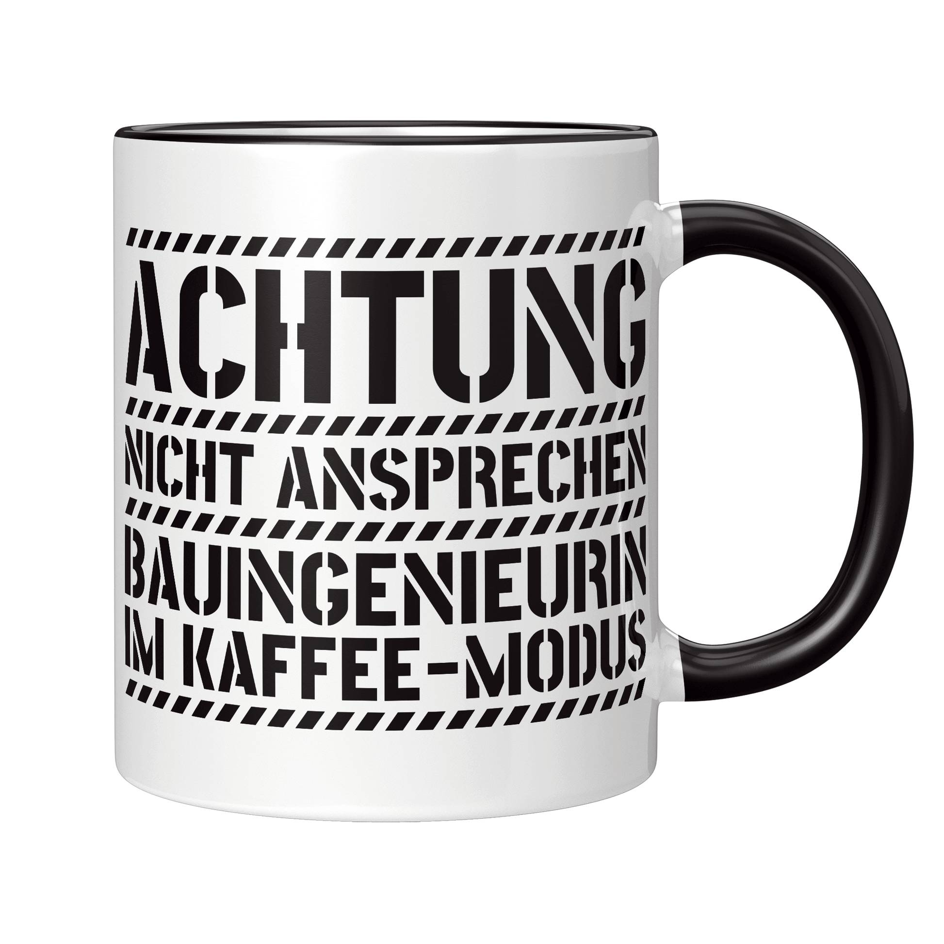 Bauingenieur Tasse - Bauingenieurin im Kaffee-Modus (Geschenk)