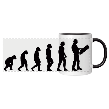 Bauingenieur Tasse - Evolution eines Bauingenieurs (Bauingenieurin, Geschenk)