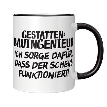 Bauingenieur Tasse - Gestatten: Bauingenieur (Bauingenieurin, Geschenk)