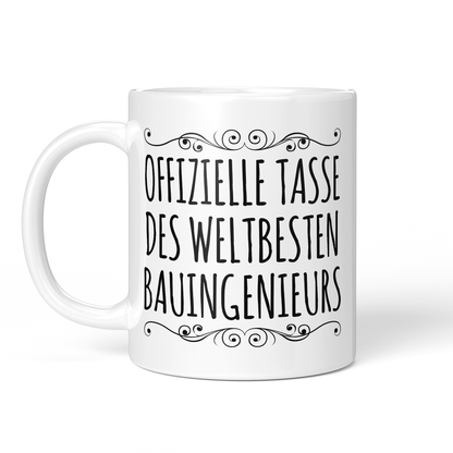 CupHaven® Bauingenieur Tasse - Weltbester Bauingenieur - Geschenk für Bauingenieure und Bauingenieurinnen